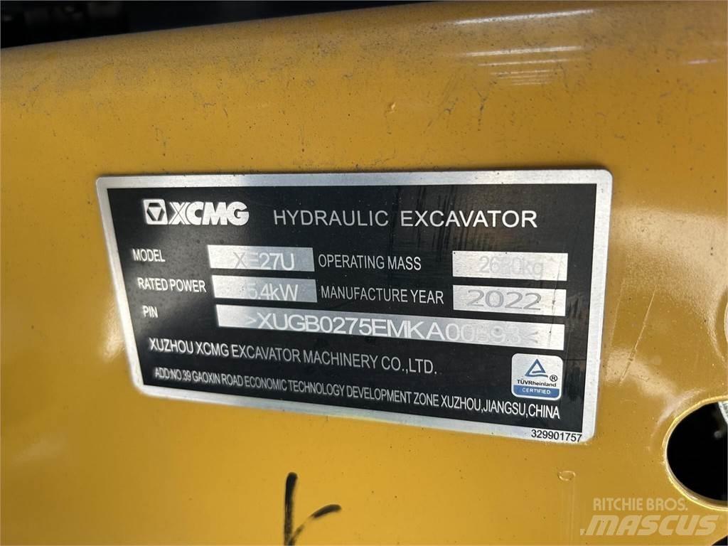 XCMG XE27U Mini kotrók < 7t