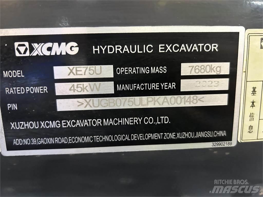 XCMG XE75U Lánctalpas kotrók