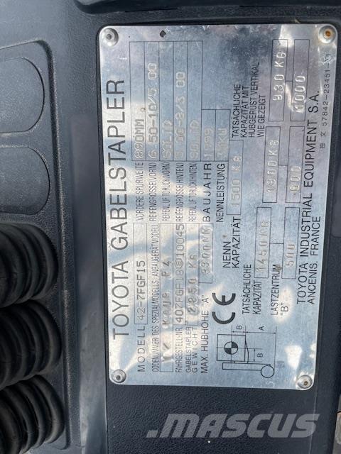 Toyota 42-7FGF15 Gázüzemű targoncák