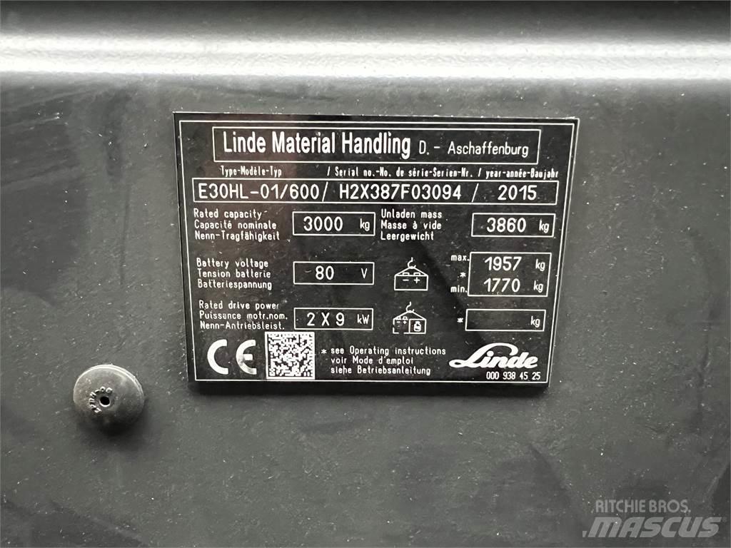 Linde E30/600HL Elektromos targoncák