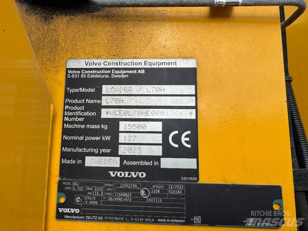 Volvo L 70 H Gumikerekes homlokrakodók
