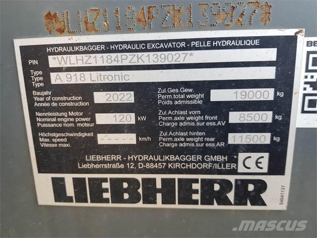 Liebherr A918 Gumikerekes kotrók