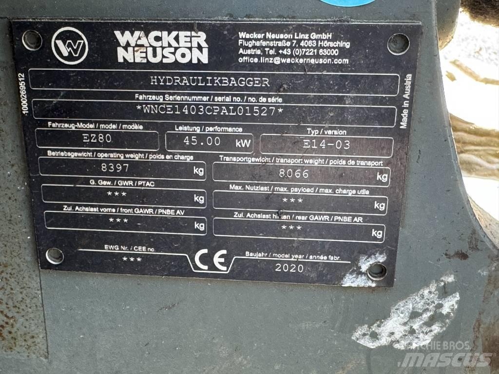 Wacker Neuson EZ80 Lánctalpas kotrók