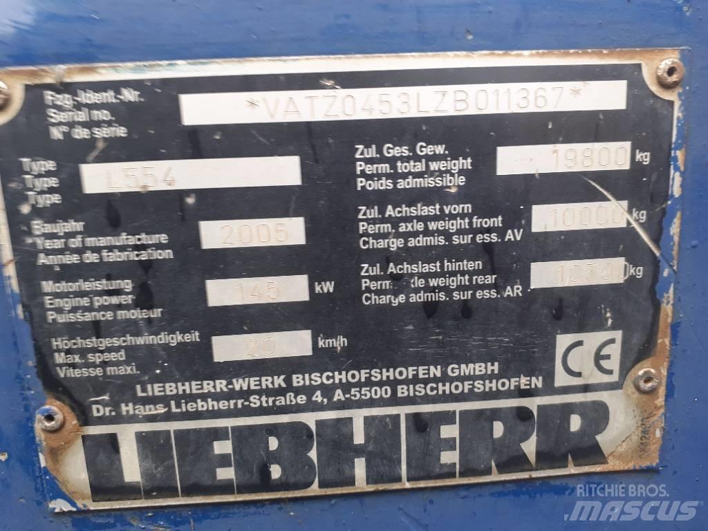 Liebherr L 554 Gumikerekes homlokrakodók