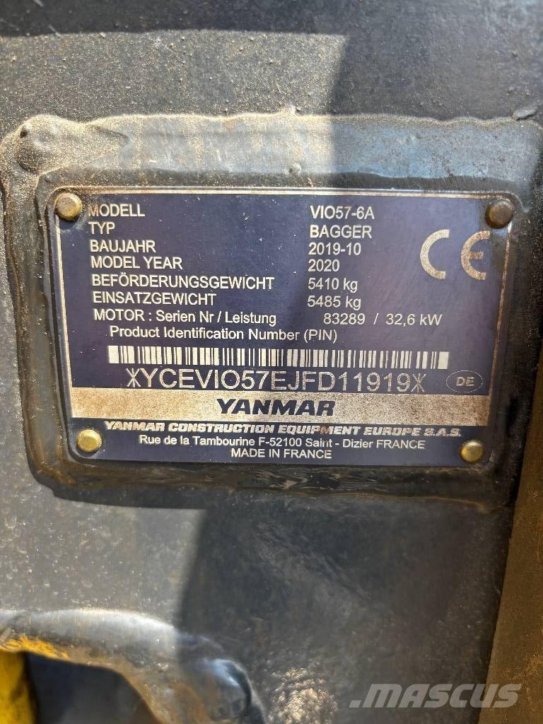 Yanmar Vio 57 Mini kotrók < 7t