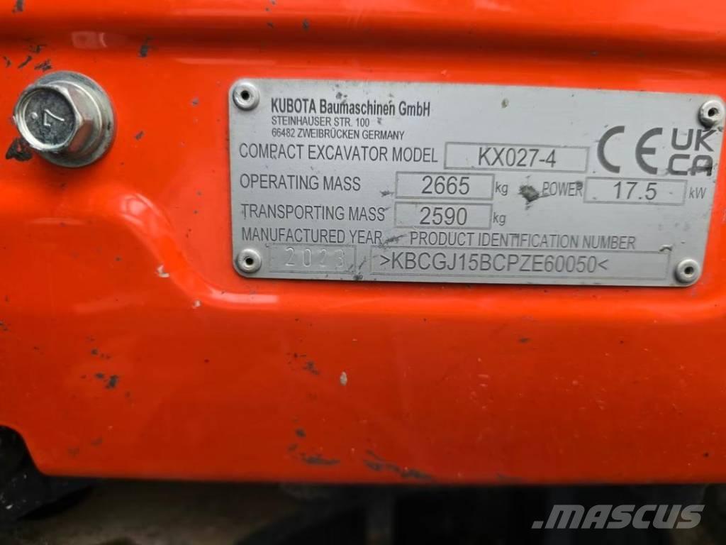 Kubota KX 027-4 Lánctalpas kotrók
