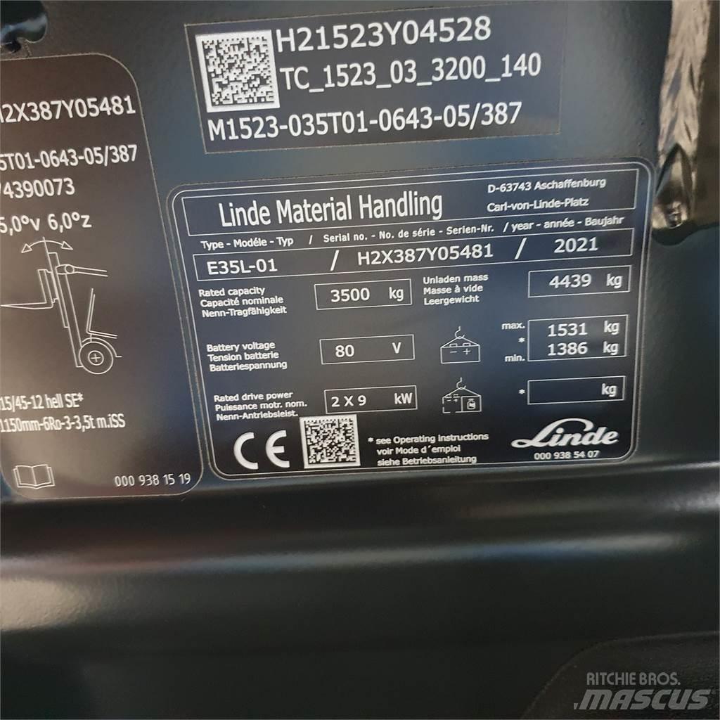 Linde E35L Elektromos targoncák