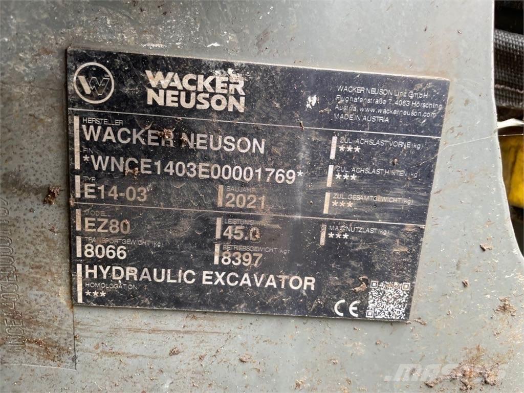 Wacker Neuson EZ80 Lánctalpas kotrók