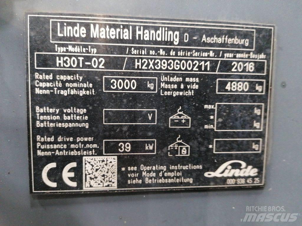 Linde H30T-02 Gázüzemű targoncák