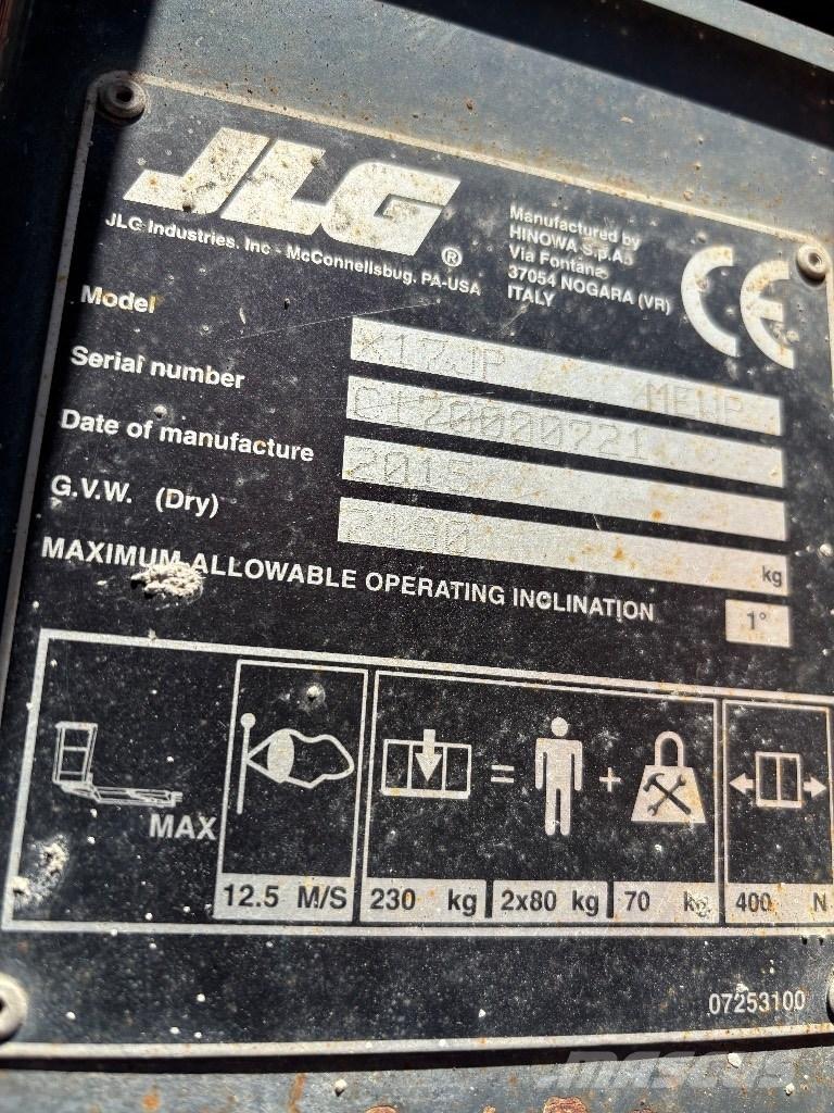 JLG X 17 J Plus Karos emelők