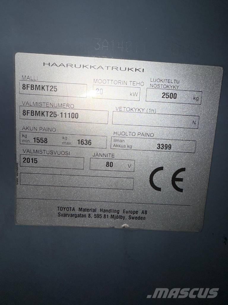 Toyota 8 FBMKT 25 Elektromos targoncák