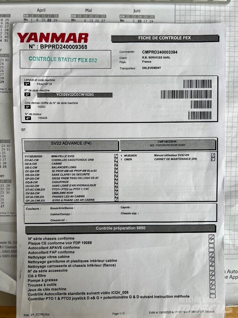 Yanmar SV 22 Mini kotrók < 7t