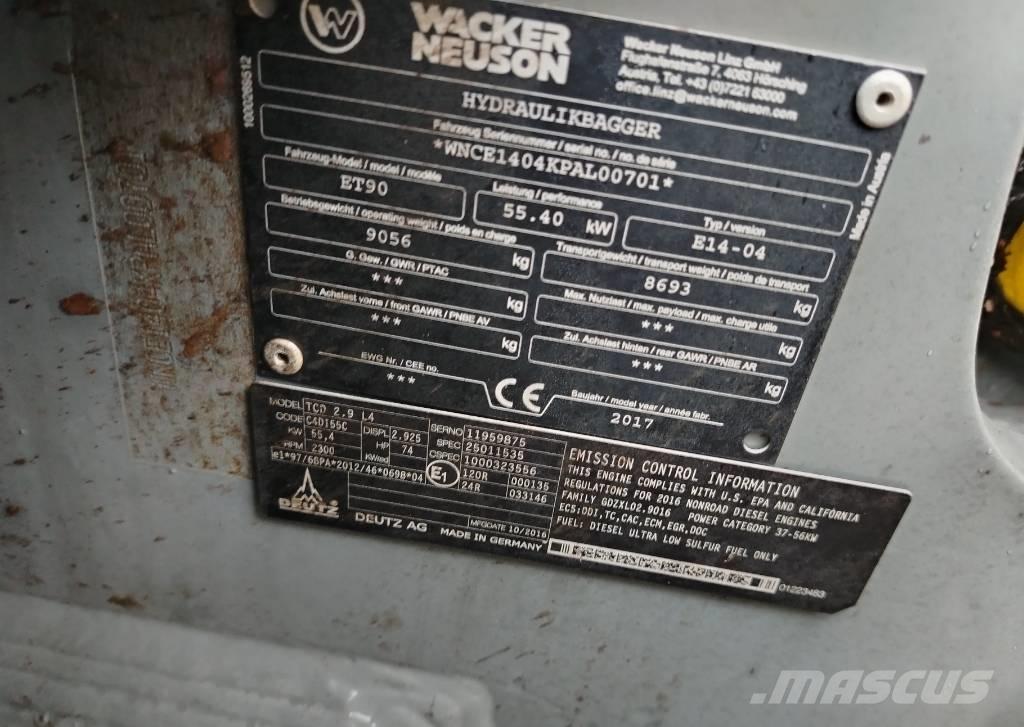 Wacker Neuson ET 90 Közepes (midi) kotrók 7 t - 12 t