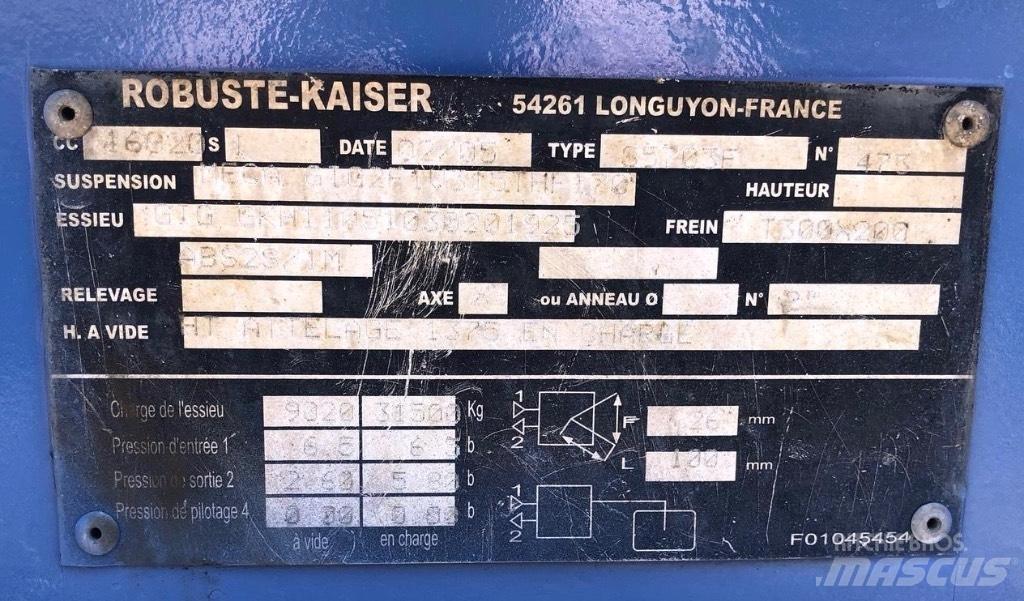 Kaiser S5703 F Mélybölcsős félpótkocsik