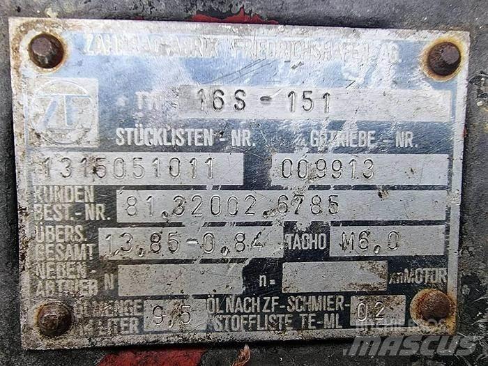 ZF 16 S 151 Haszonjárművek - Egyéb