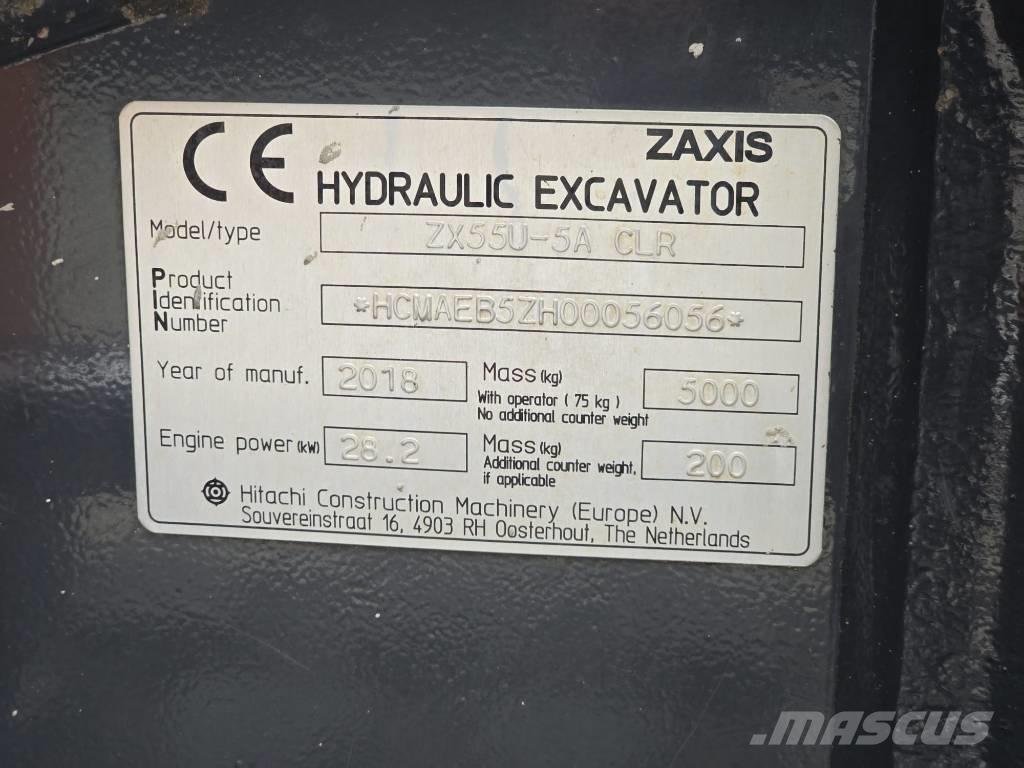 Hitachi ZX55U-5A CLR Mini kotrók < 7t