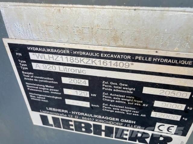 Liebherr A920 Gumikerekes kotrók