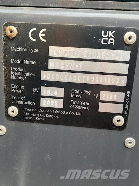 Develon DX 27 Z-7 Mini kotrók < 7t