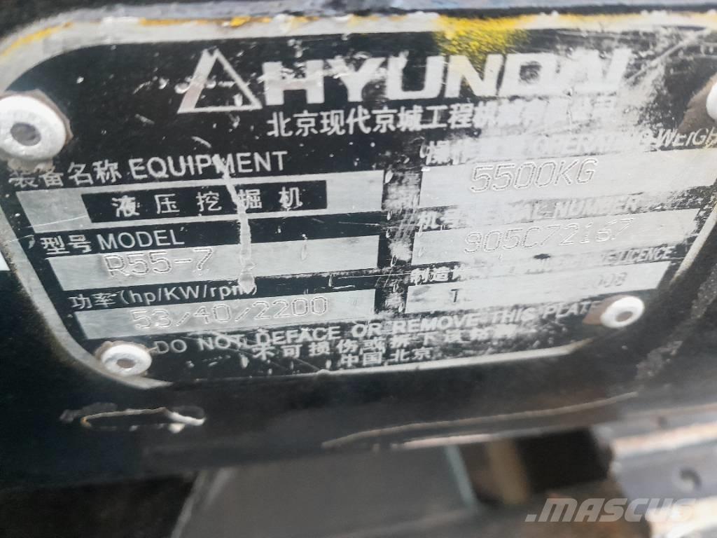 Hyundai R55-7 Lánctalpas kotrók