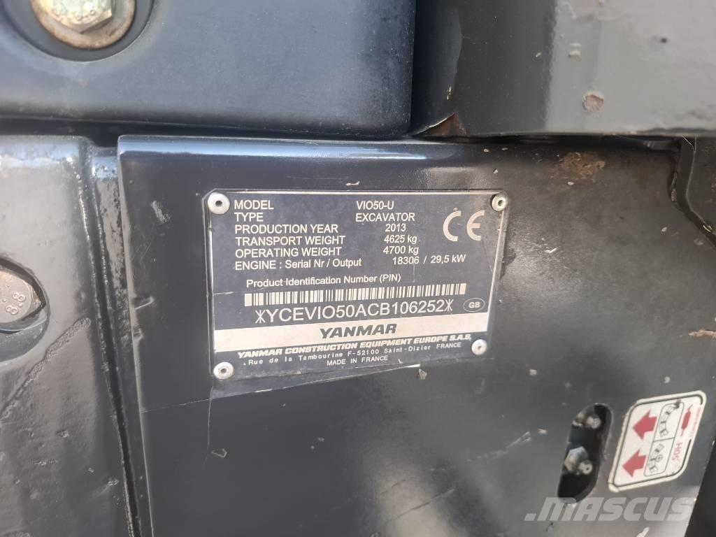Yanmar Vio 50 U Mini kotrók < 7t