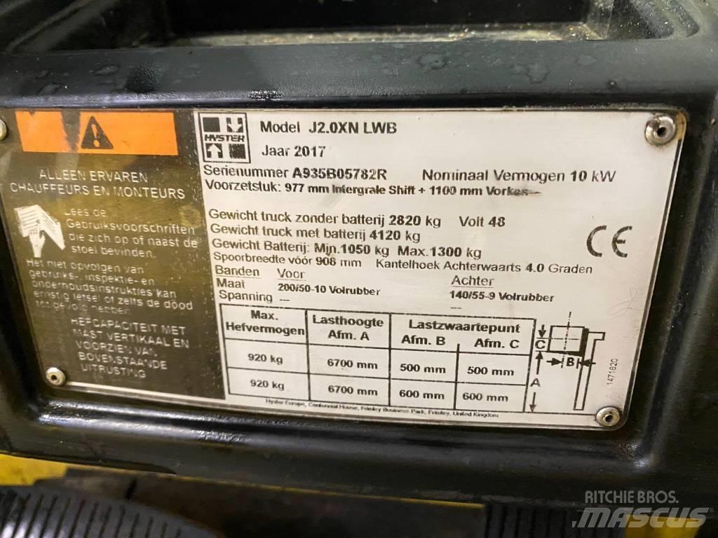 Hyster J 2.0 XNT LWB Elektromos targoncák