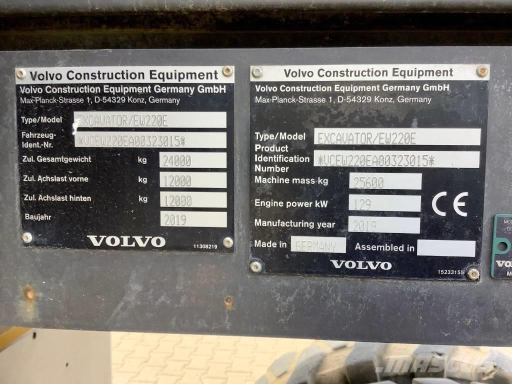 Volvo EW 220 E Gumikerekes kotrók