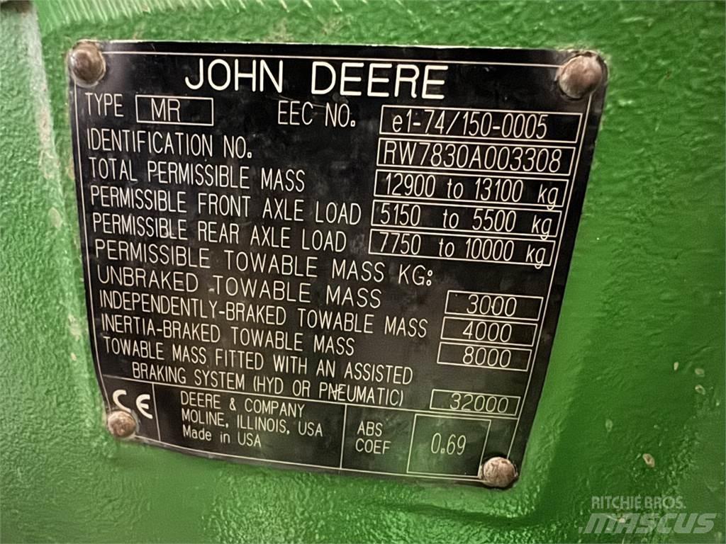 John Deere 7830 Traktorok