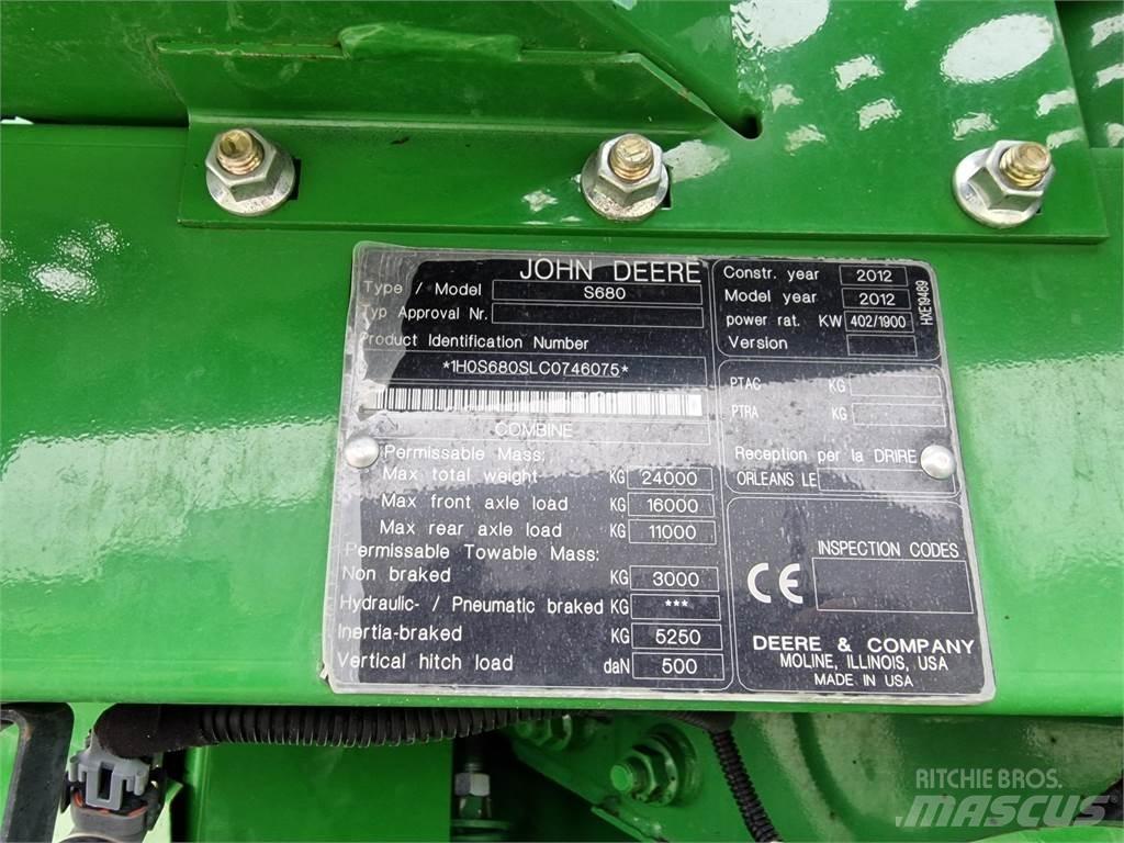 John Deere S680 Kombájnok