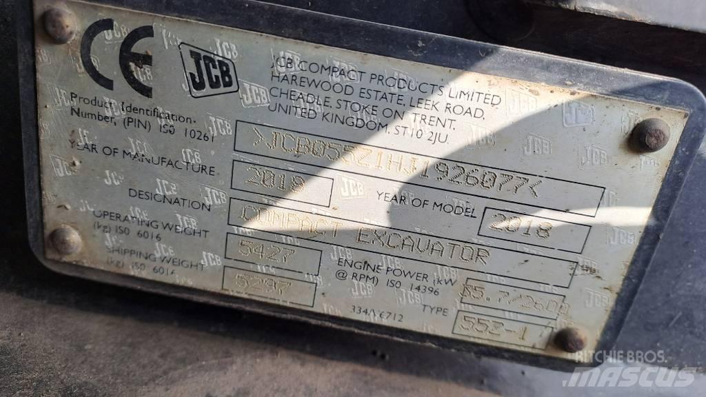 JCB 55Z-1 Mini kotrók < 7t