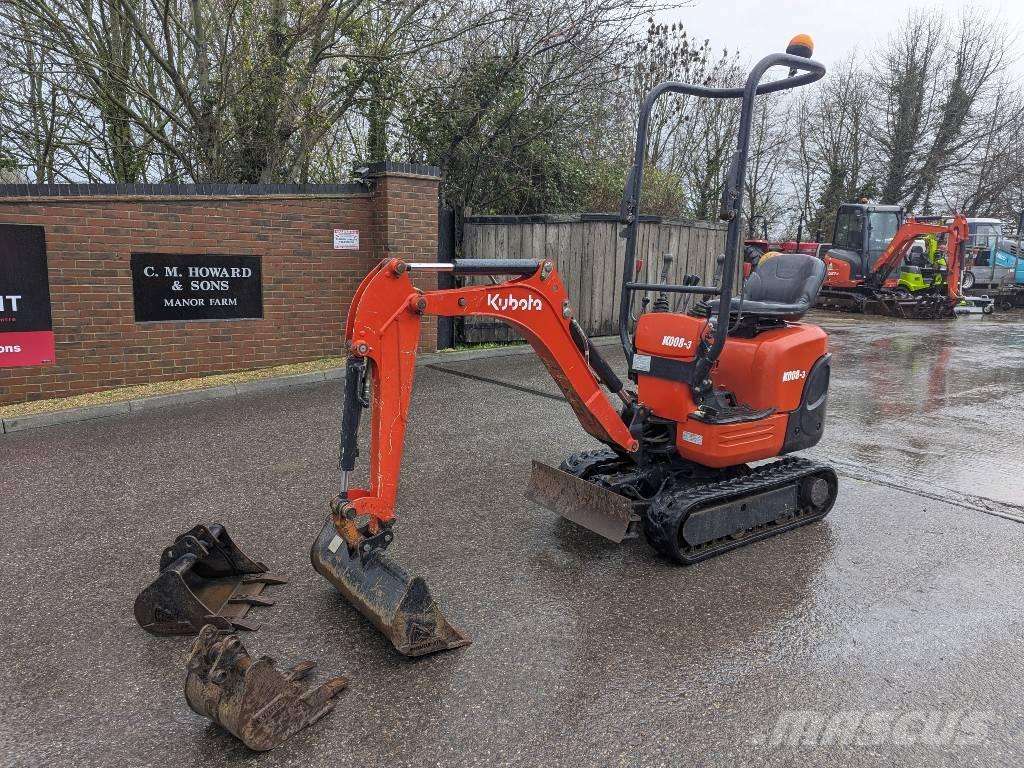 Kubota K 008-3 Mini kotrók < 7t