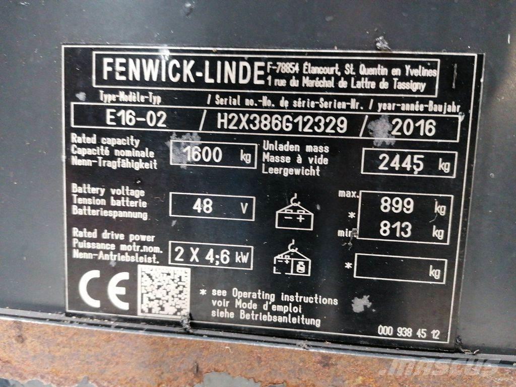 Linde E16-02 Elektromos targoncák