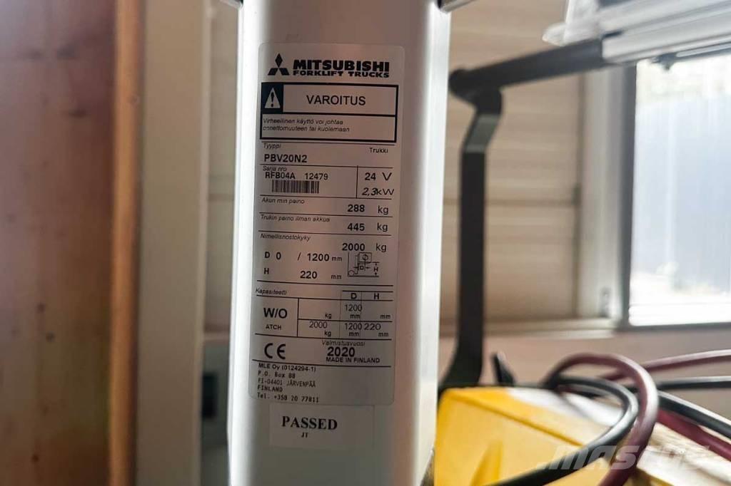 Mitsubishi PBV 20 N2 Vezetőállásos alacsony emelőkocsi