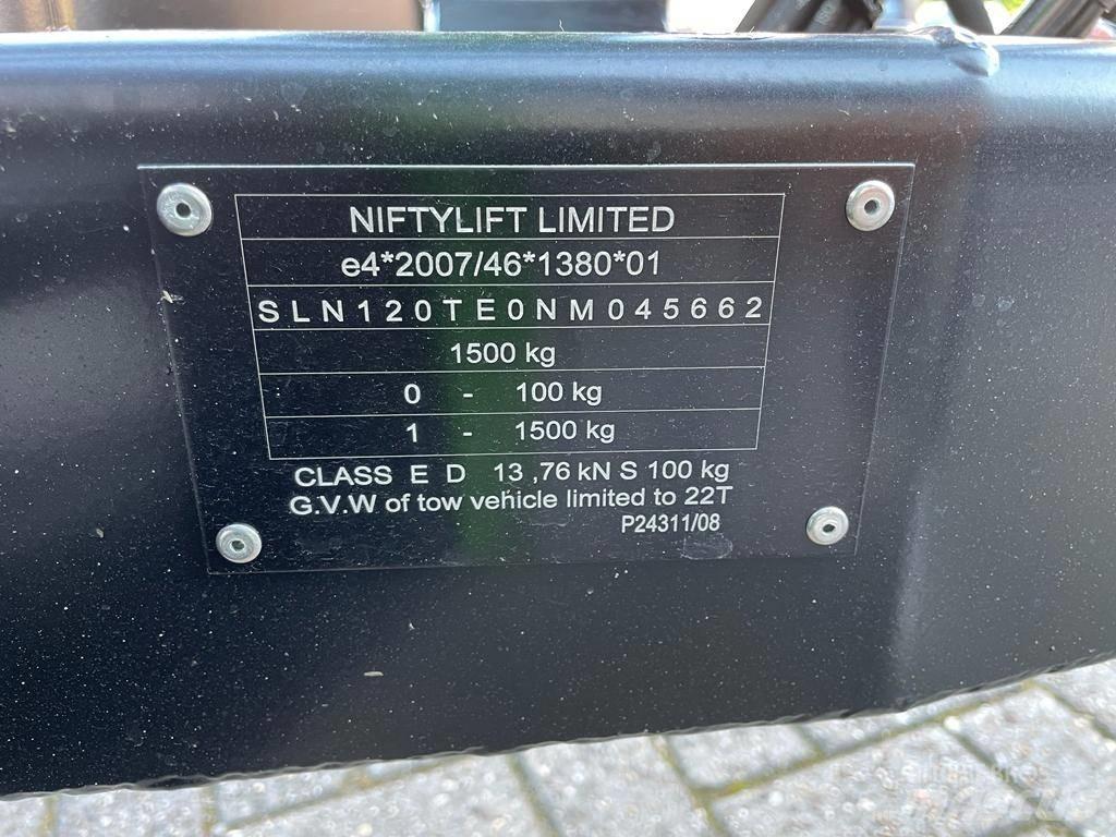 Niftylift 120T Pótkocsira szerelt emelők és állványok
