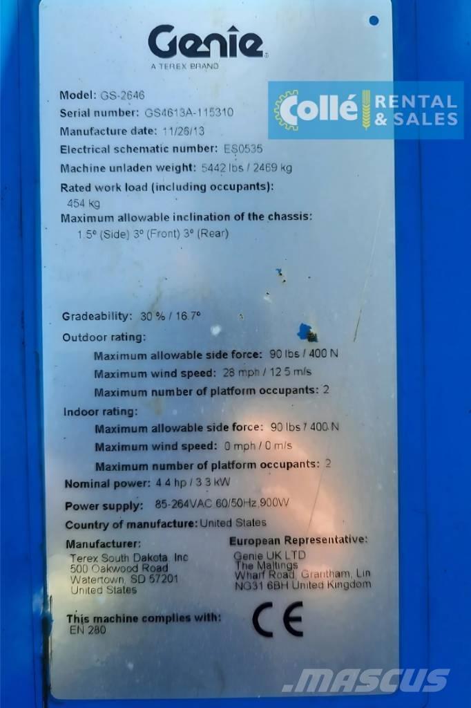 Genie GS-2646 | 2013 Ollós emelők