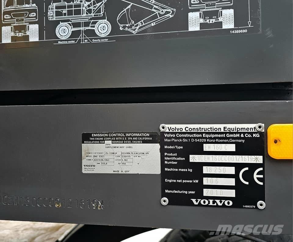 Volvo EW 160 C Gumikerekes kotrók