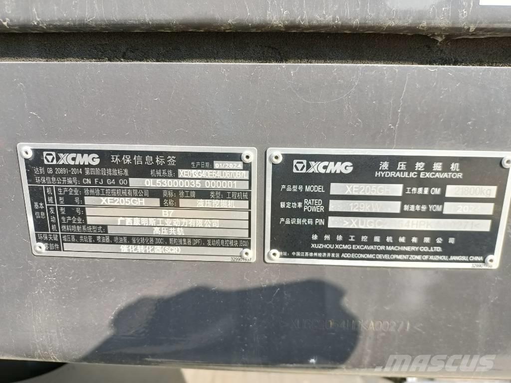 XCMG XE205GH Lánctalpas kotrók