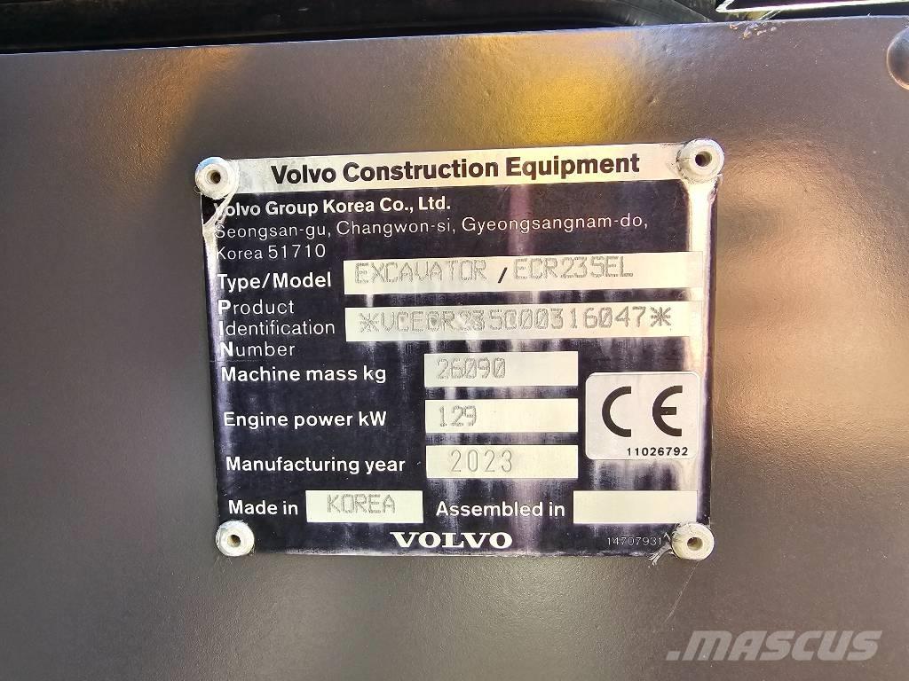 Volvo ECR235EL Lánctalpas kotrók