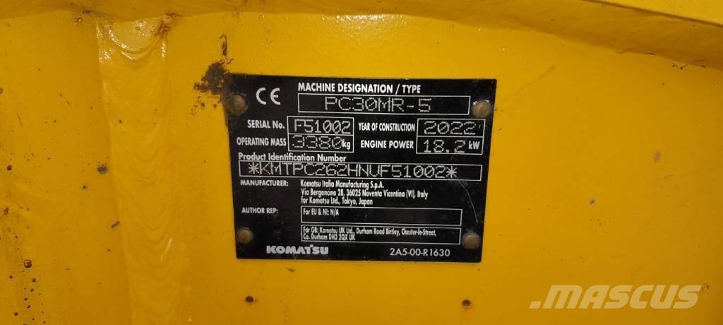 Komatsu PC30MR-5 Mini kotrók < 7t
