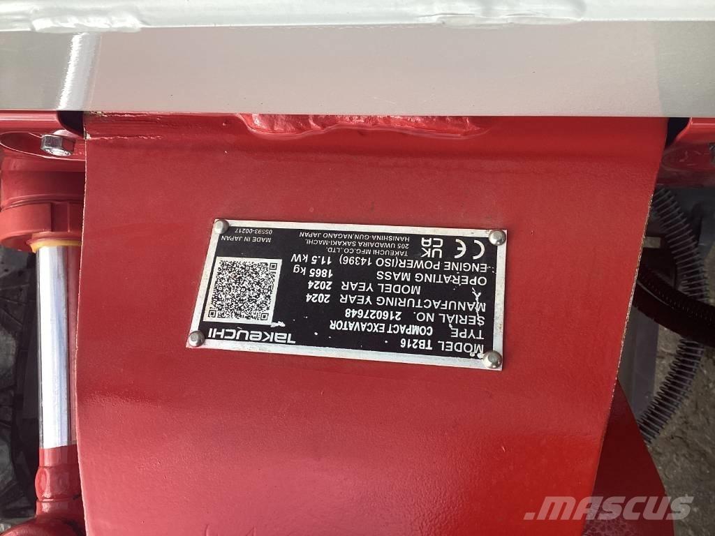 Takeuchi TB 216 Mini kotrók < 7t