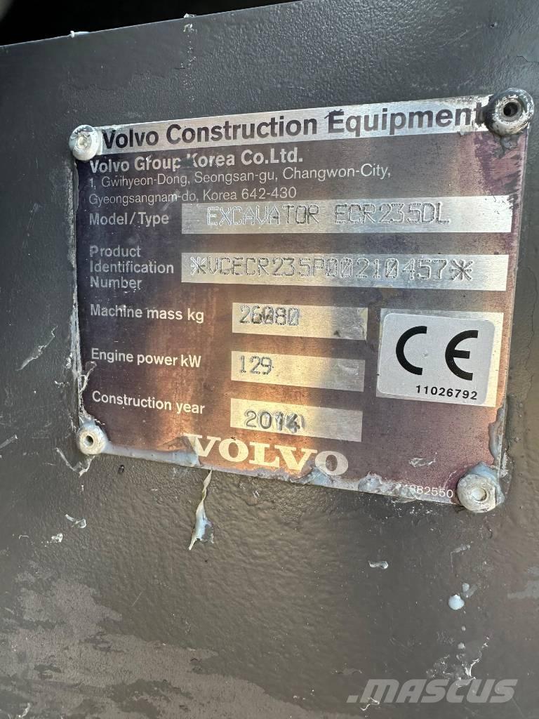 Volvo ERC235DL Lánctalpas kotrók