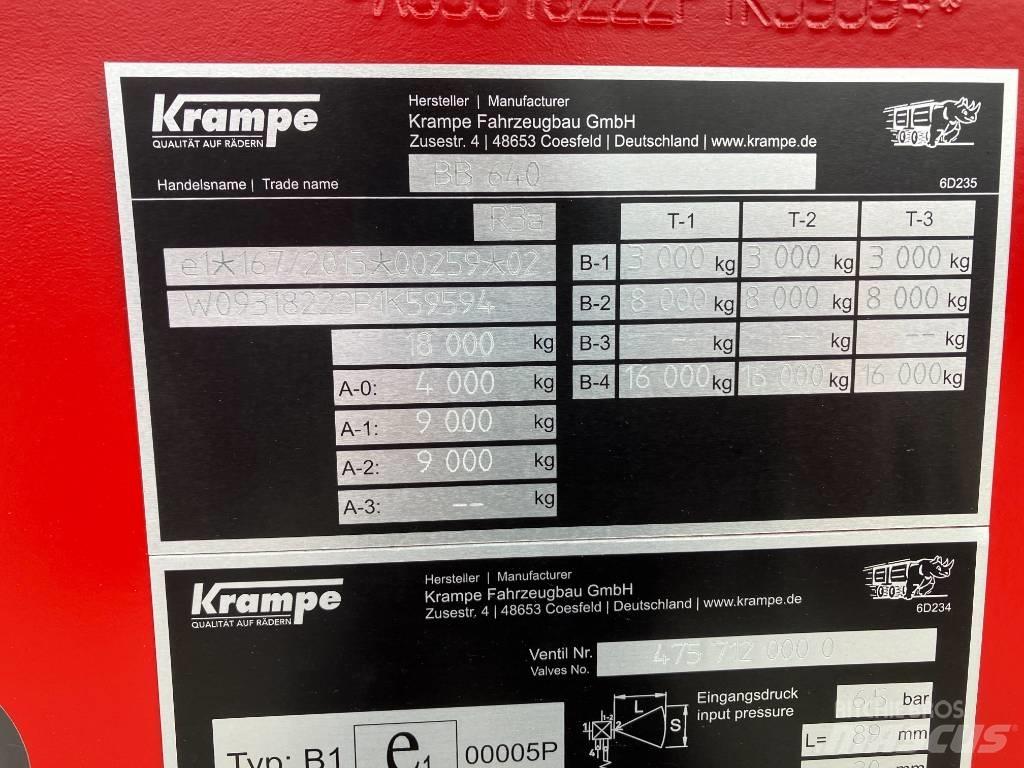 Krampe BB640 Billenő Mezőgazdasági pótkocsik