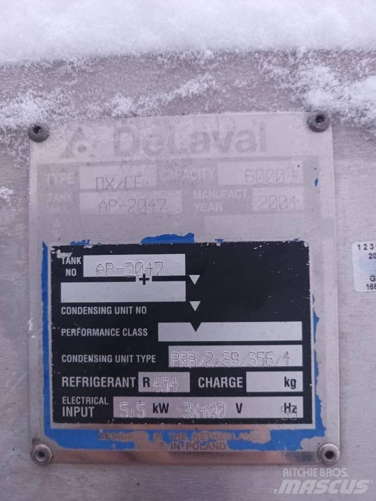 Delaval DX-CE Tejipari tároló berendezések