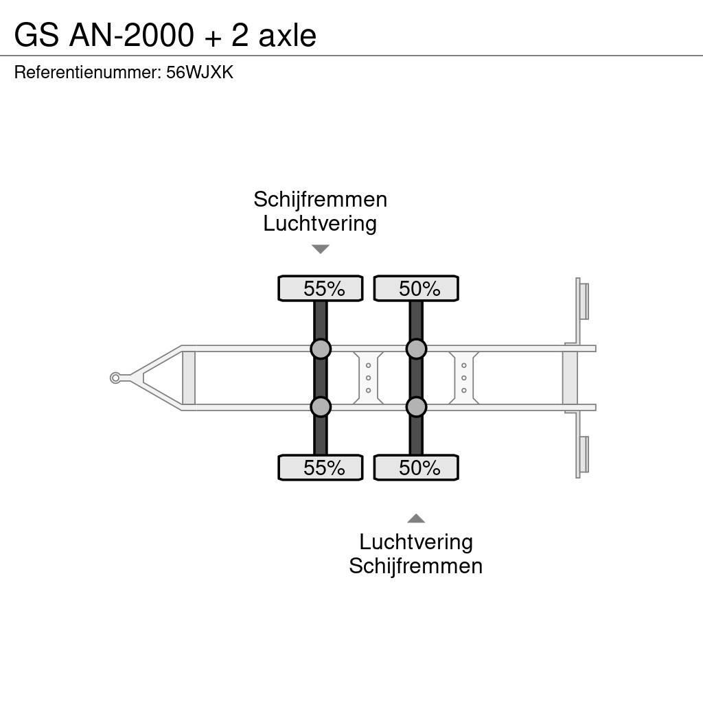 GS AN-2000 + 2 axle Platós / Ponyvás pótkocsik