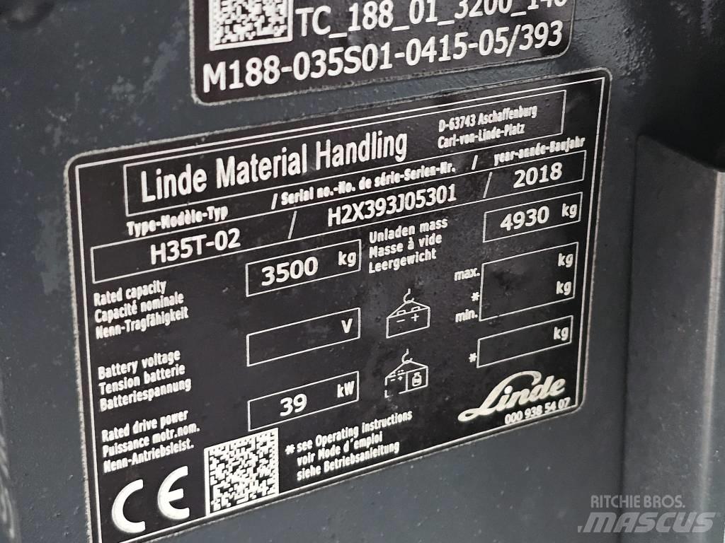 Linde H35T-02 Gázüzemű targoncák