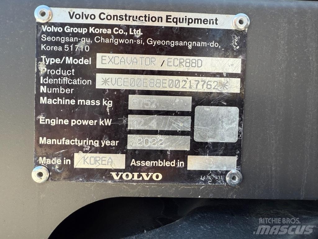 Volvo ECR88D Közepes (midi) kotrók 7 t - 12 t