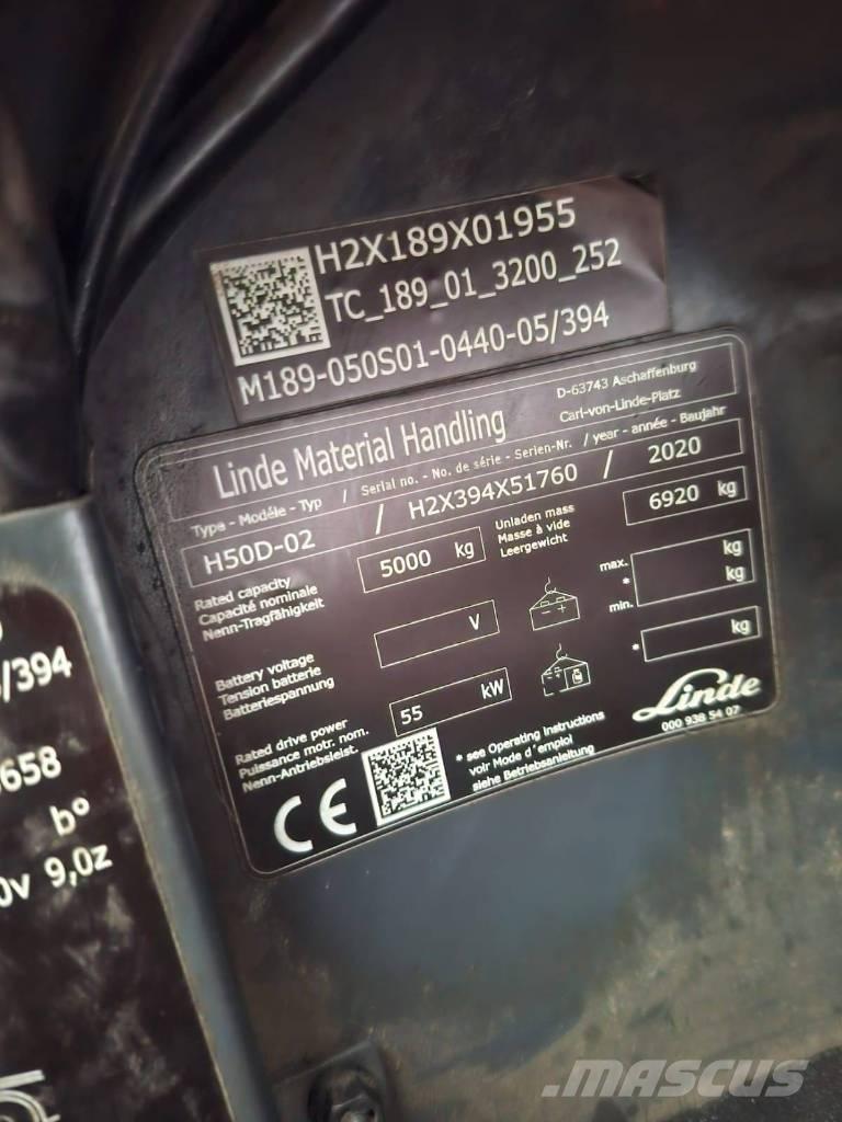 Linde H50D-02 Dízel targoncák