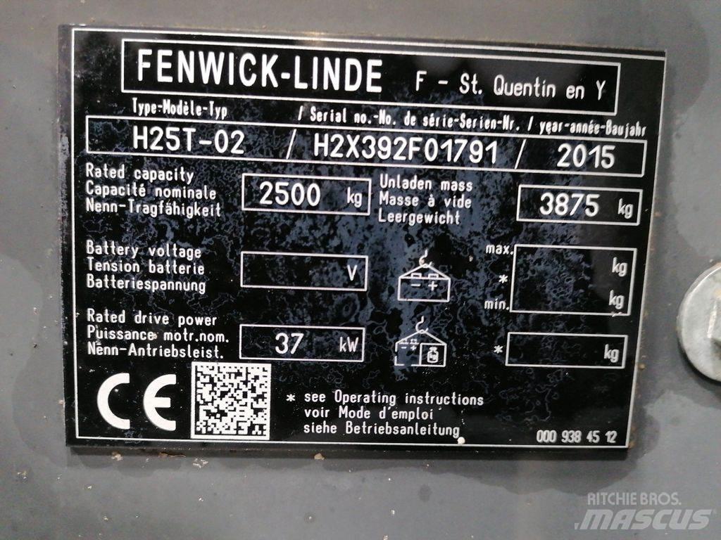 Linde H25T-02 Gázüzemű targoncák