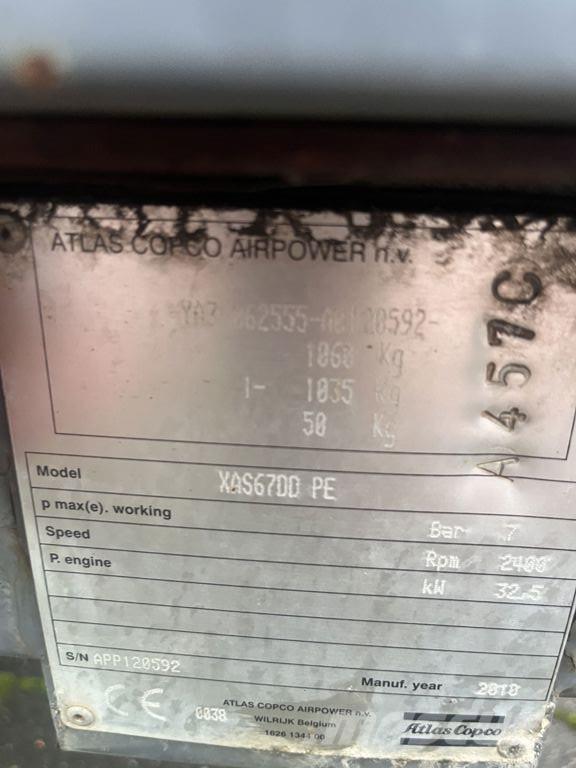 Atlas Copco XAS67 Kompresszorok