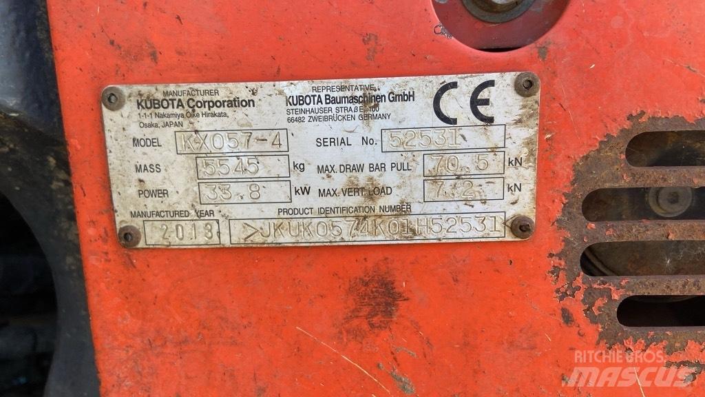Kubota KX 057-4 Mini kotrók < 7t