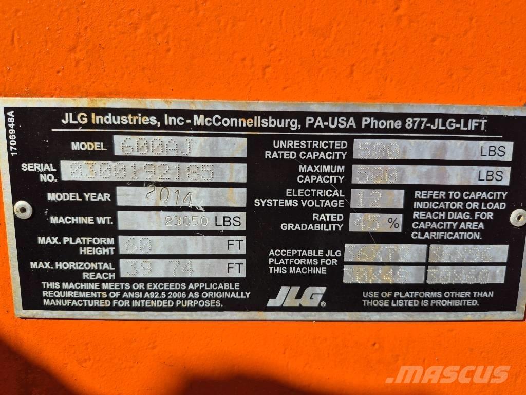 JLG 600 AJ Karos emelők